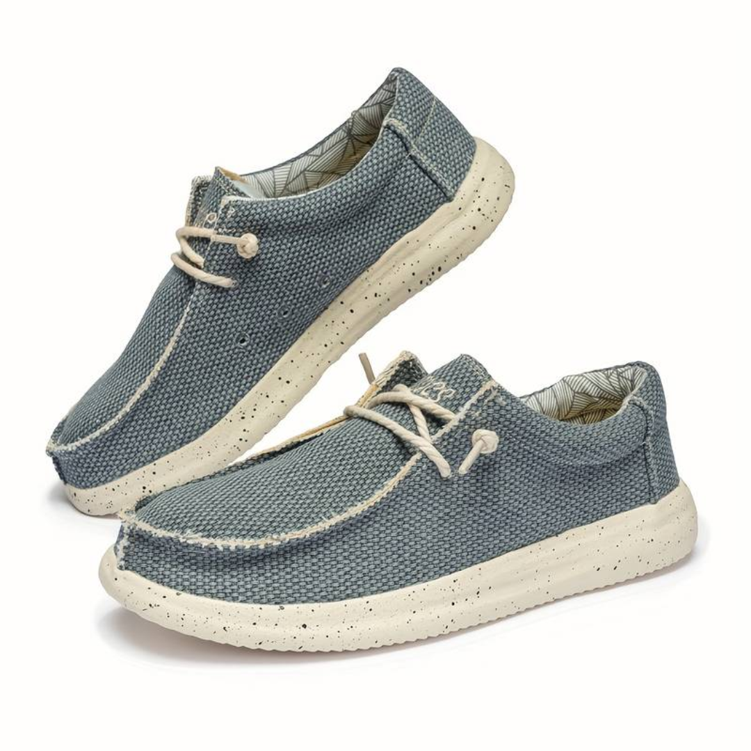 Men's Loafers | Canvas Slip On Lace Cushioned Sole