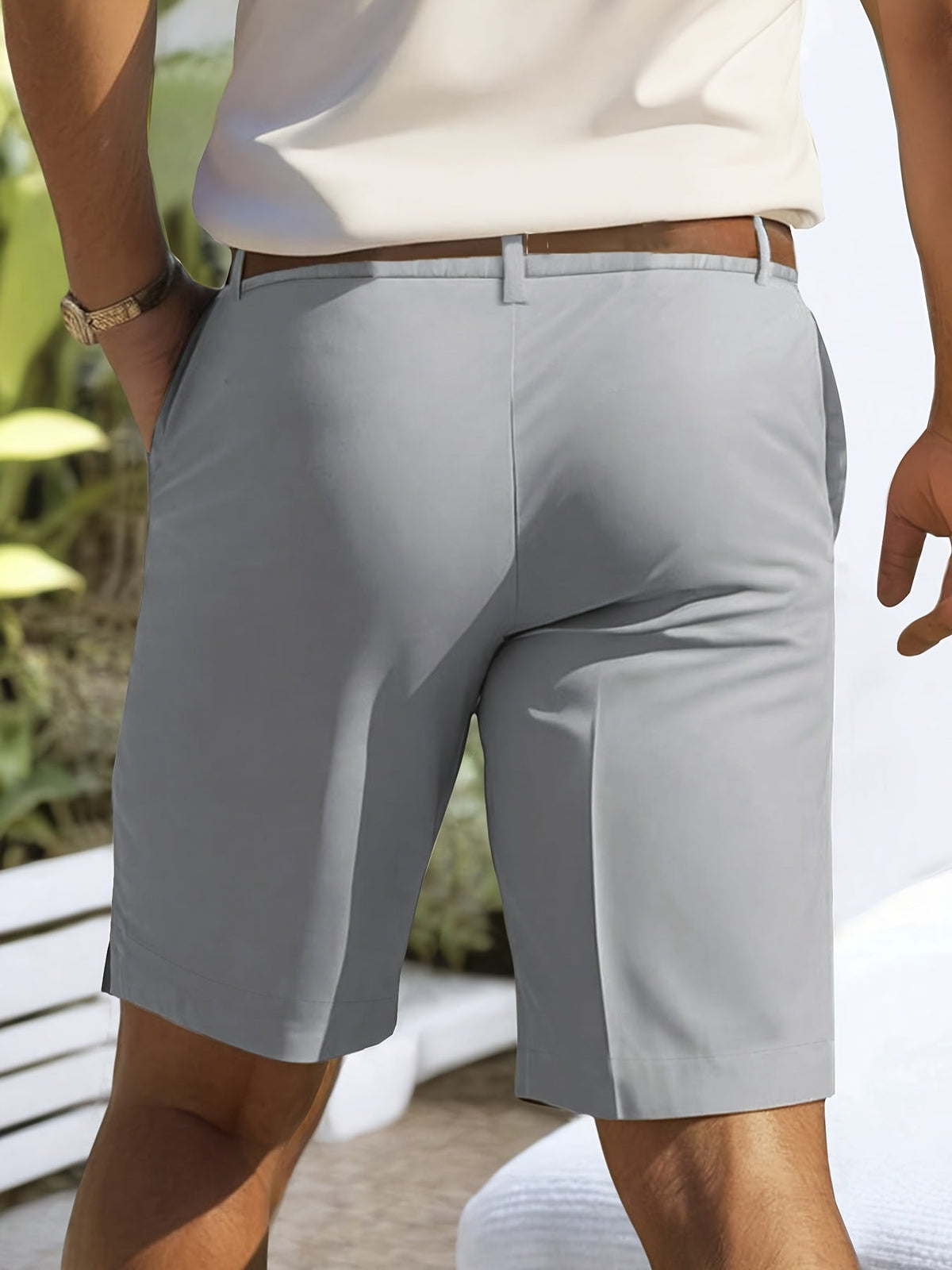 Men's Tailored Shorts | Regular Fit Woven Functional Pockets