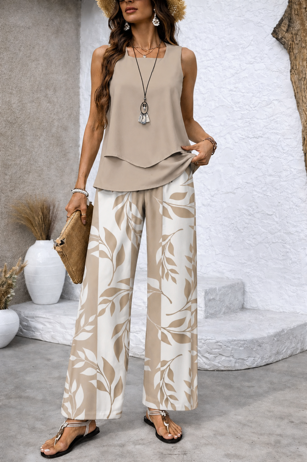 Women's Singlet Top | Sleeveless Round Neck Relaxed Fit