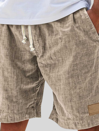 Men's Linen Shorts | Drawstring Waist Relaxed Fit Side Pockets