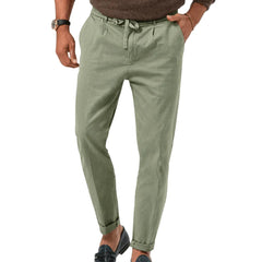 Men's Chino | Tapered Leg Drawstring Linen Blend