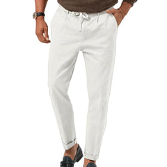 Men's Chino | Tapered Leg Drawstring Linen Blend