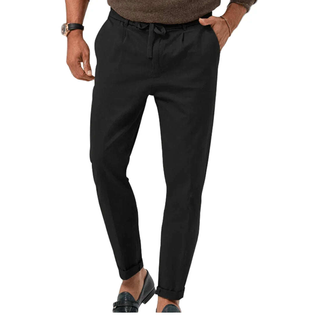 Men's Chino | Tapered Leg Drawstring Linen Blend