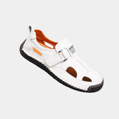 Men's Slide | Buckle Closure Ventilated Leather