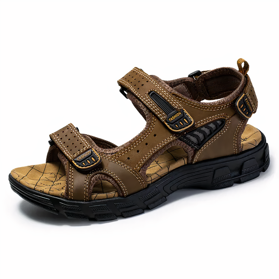 Men's Sandals | Open Toe Adjustable Velcro Leather