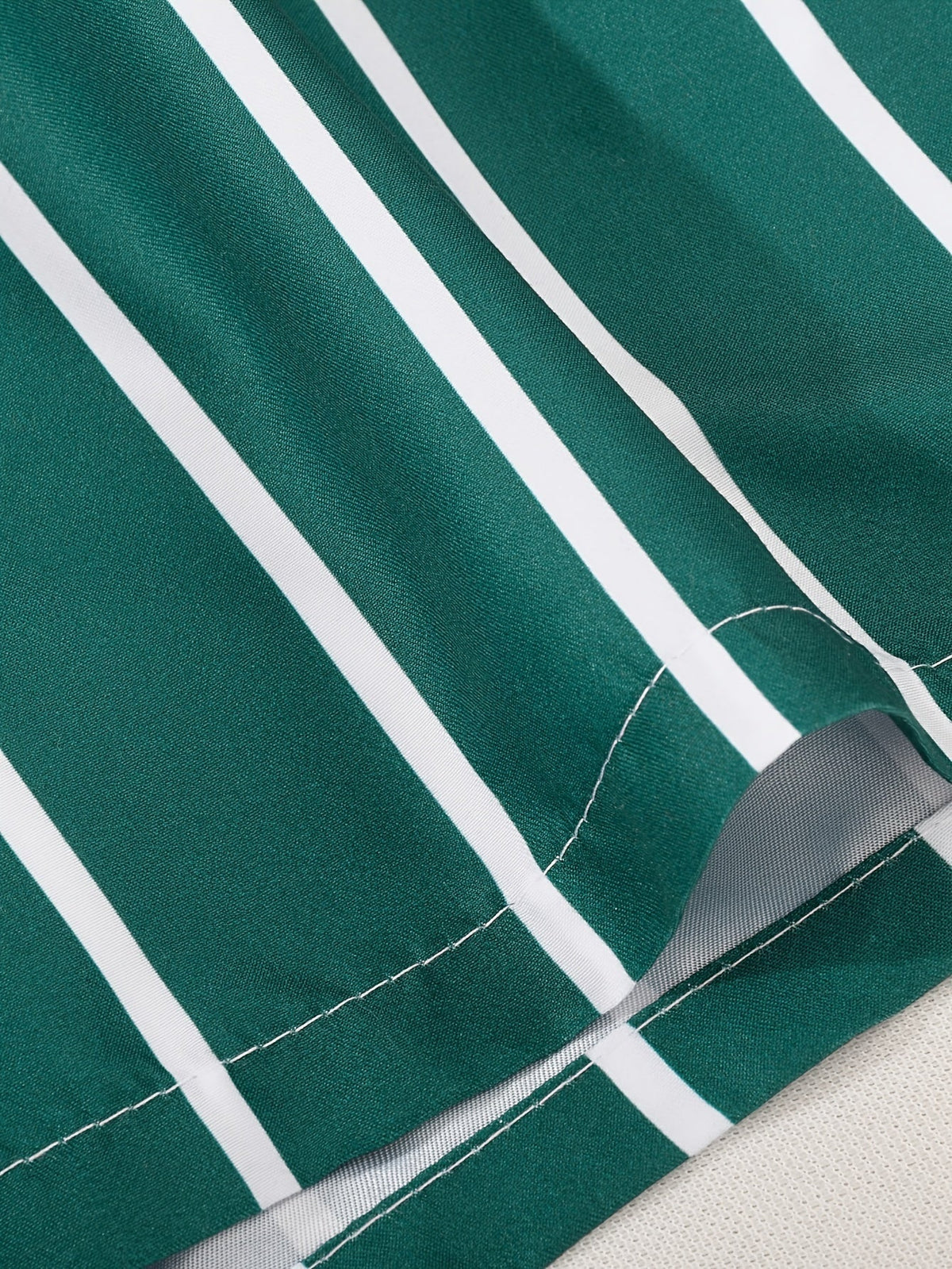 Men's Swimwear | Vertical Striped Drawstring Relaxed Fit