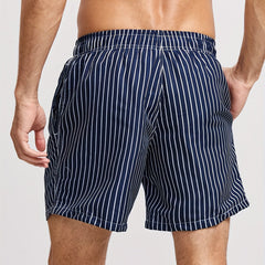 Men's Swimwear | Vertical Striped Drawstring Relaxed Fit