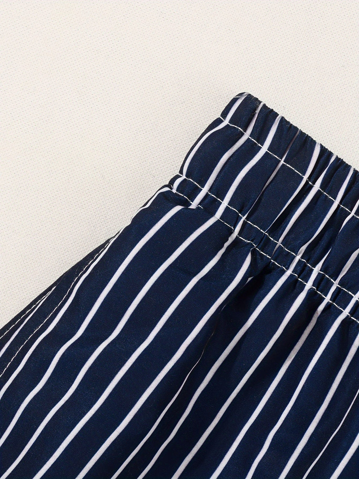 Men's Swimwear | Vertical Striped Drawstring Relaxed Fit