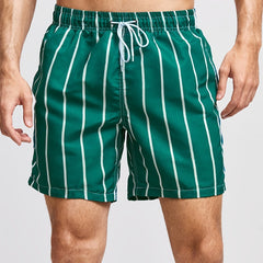Men's Swimwear | Vertical Striped Drawstring Relaxed Fit