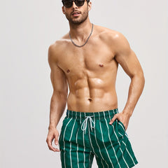 Men's Swimwear | Vertical Striped Drawstring Relaxed Fit