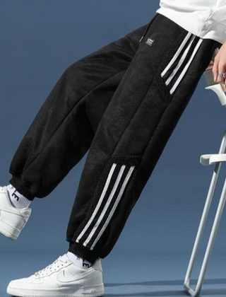 Men's Track Pants | Baggy Fit Side Stripe Tapered Cuff