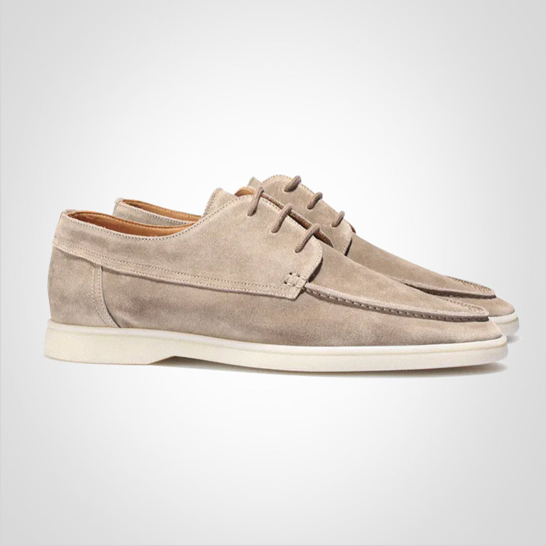 Men's lace-up casual boat shoes with comfortable design, versatile for driving, deck, and everyday summer wear.