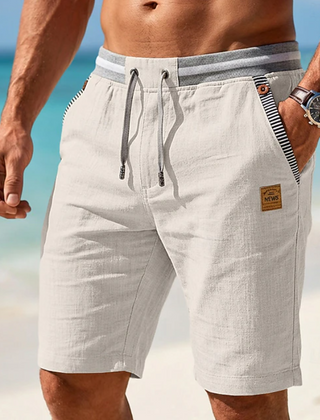 Men's Linen Shorts | Drawstring Relaxed Fit Deep Pockets