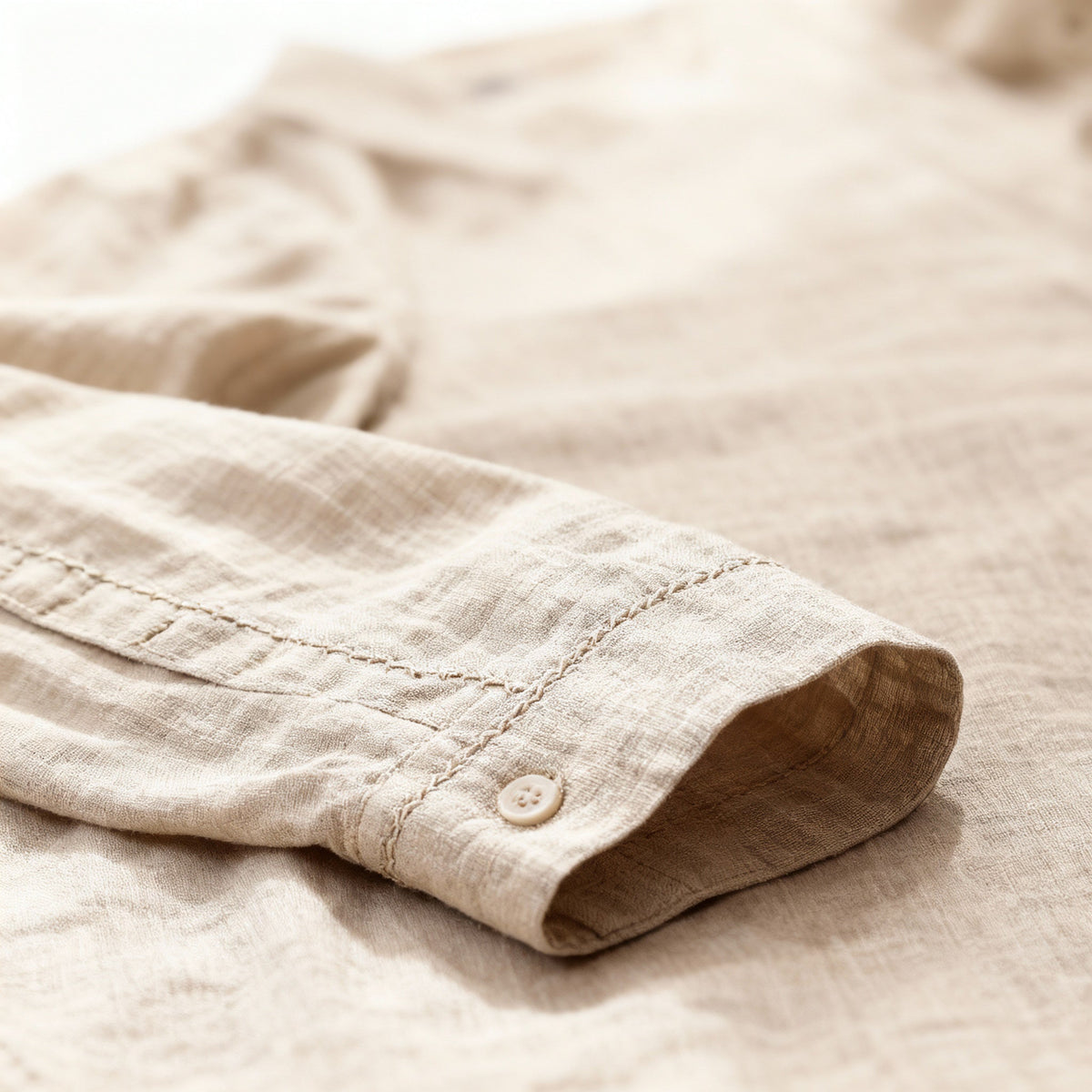 Men's Henley | V-Neck Long Sleeve Linen Relaxed Fit