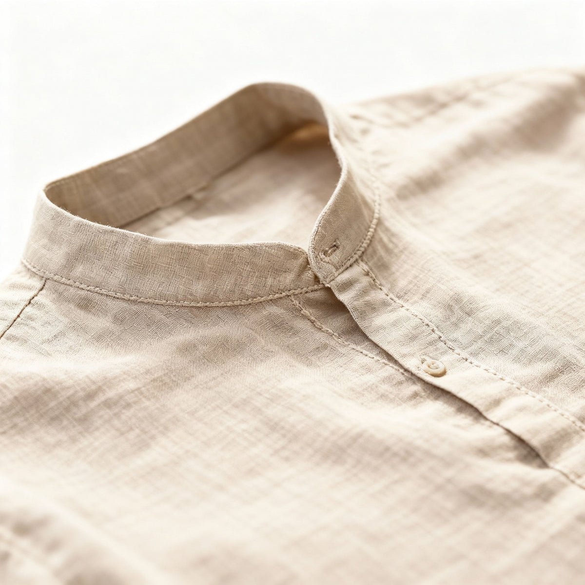 Men's Henley | V-Neck Long Sleeve Linen Relaxed Fit