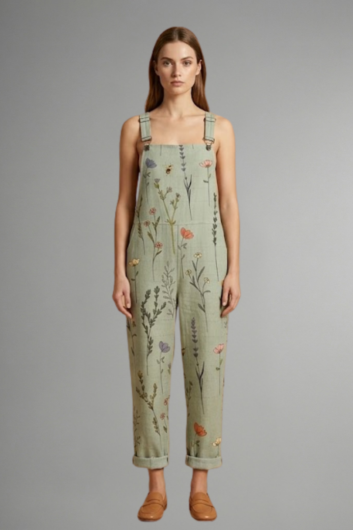 Women's Jumpsuit | Square Neckline Adjustable Straps Wide Leg