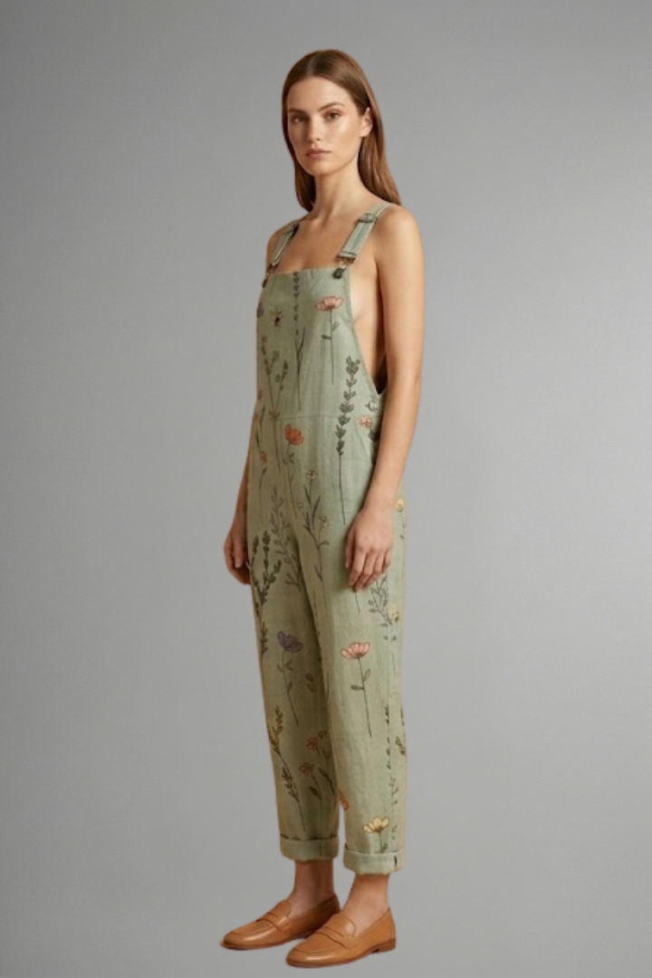 Women's Jumpsuit | Square Neckline Adjustable Straps Wide Leg