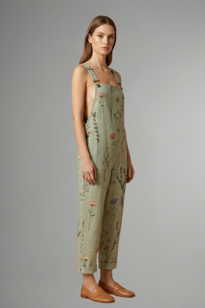 Women's Jumpsuit | Square Neckline Adjustable Straps Wide Leg