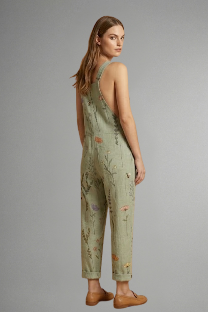 Women's Jumpsuit | Square Neckline Adjustable Straps Wide Leg