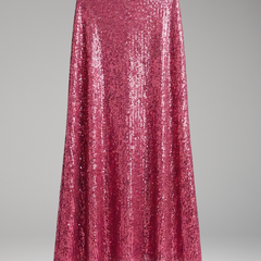 Women's Maxi Skirt | Sequin Elastic Waist Fitted Ankle