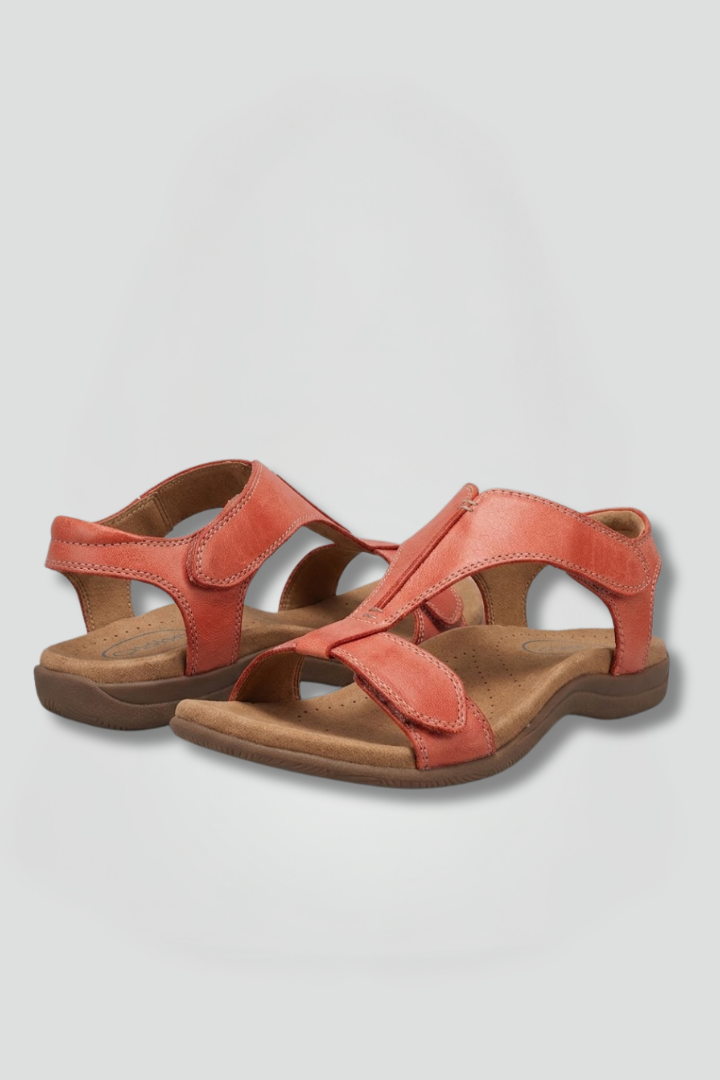 Women's Sandals | Open Toe T Strap Hook and Loop