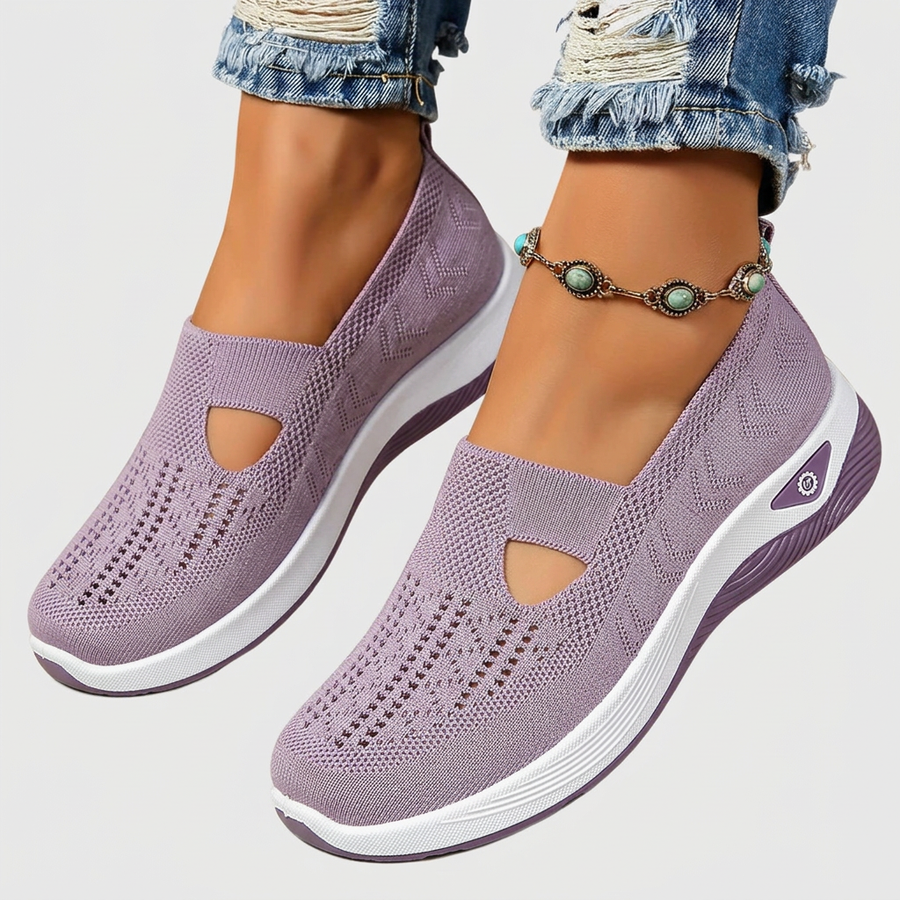 Women's Shoe | Mesh Slip-On Rounded Toe Cushioned Sole