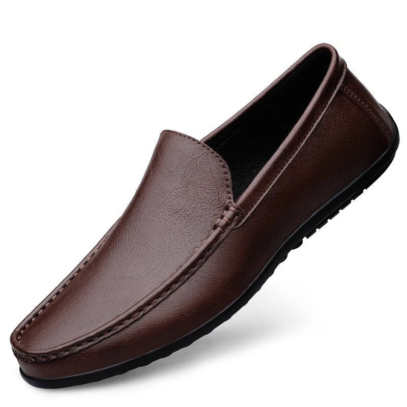 Men's Loafers | Slip-On Leather Closed Toe Textured Sole
