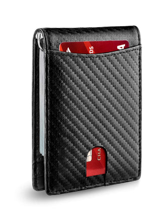 Men's Slim Wallet | RFID Blocking Faux Leather Card Holder