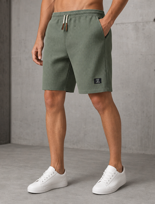 Alassio Waffle Knit Shorts in Green