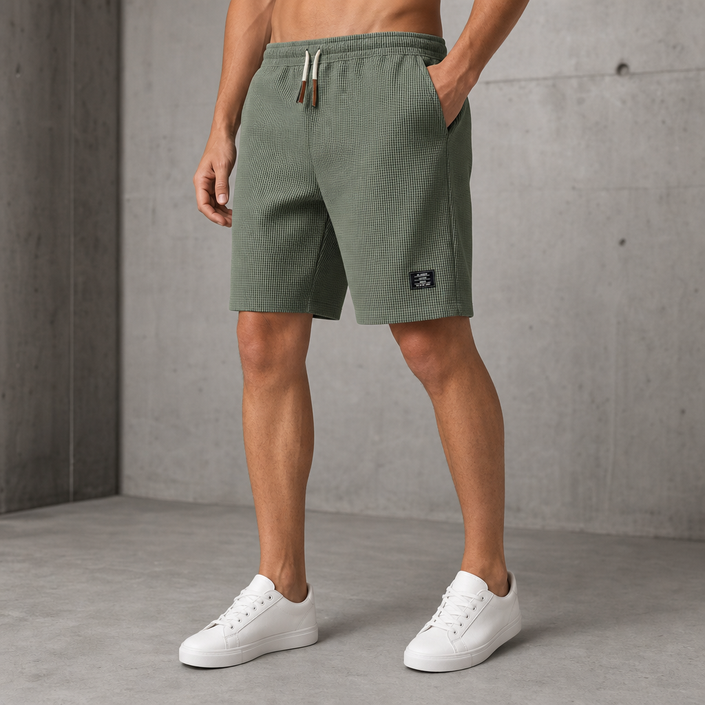 Alassio Waffle Knit Shorts in Green