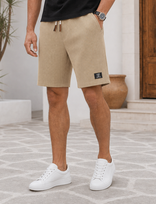 Alassio Waffle Knit Shorts in Khaki