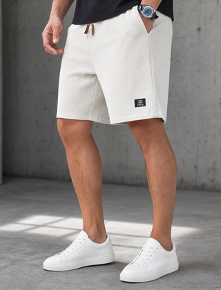 Alassio Waffle Knit Shorts in White