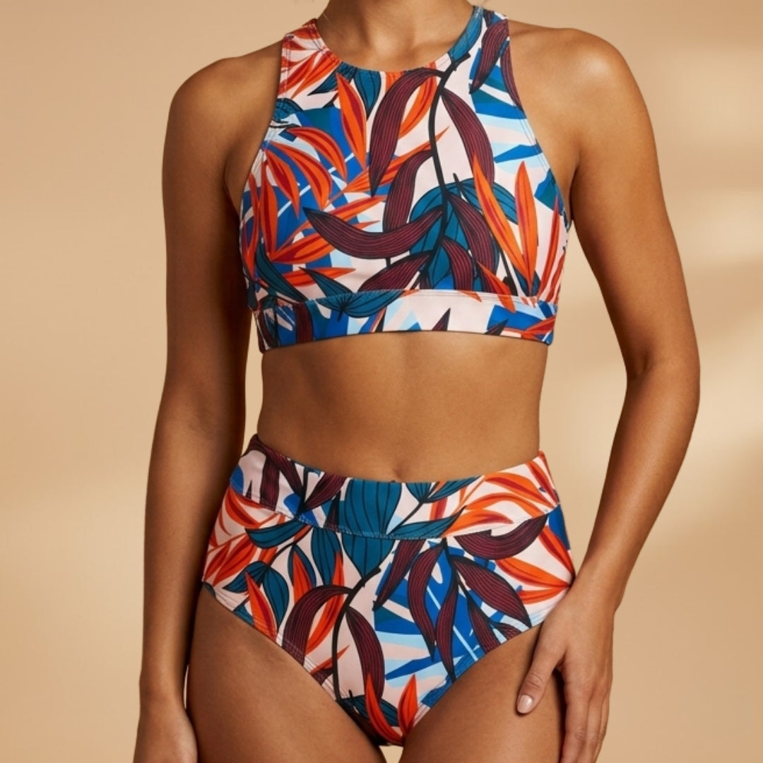 Women's Period Swimwear | High Waist Racerback Nylon