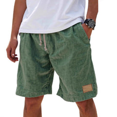 Men's Linen Shorts | Drawstring Waist Relaxed Fit Knee Length