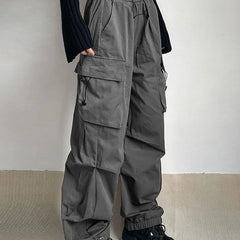 Women's Cargo Pants | Wide-Leg Relaxed Fit Drawstring Waist