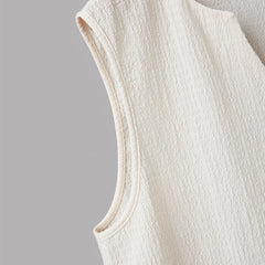 Men's Singlet Top | V-Neck Sleeveless Knit