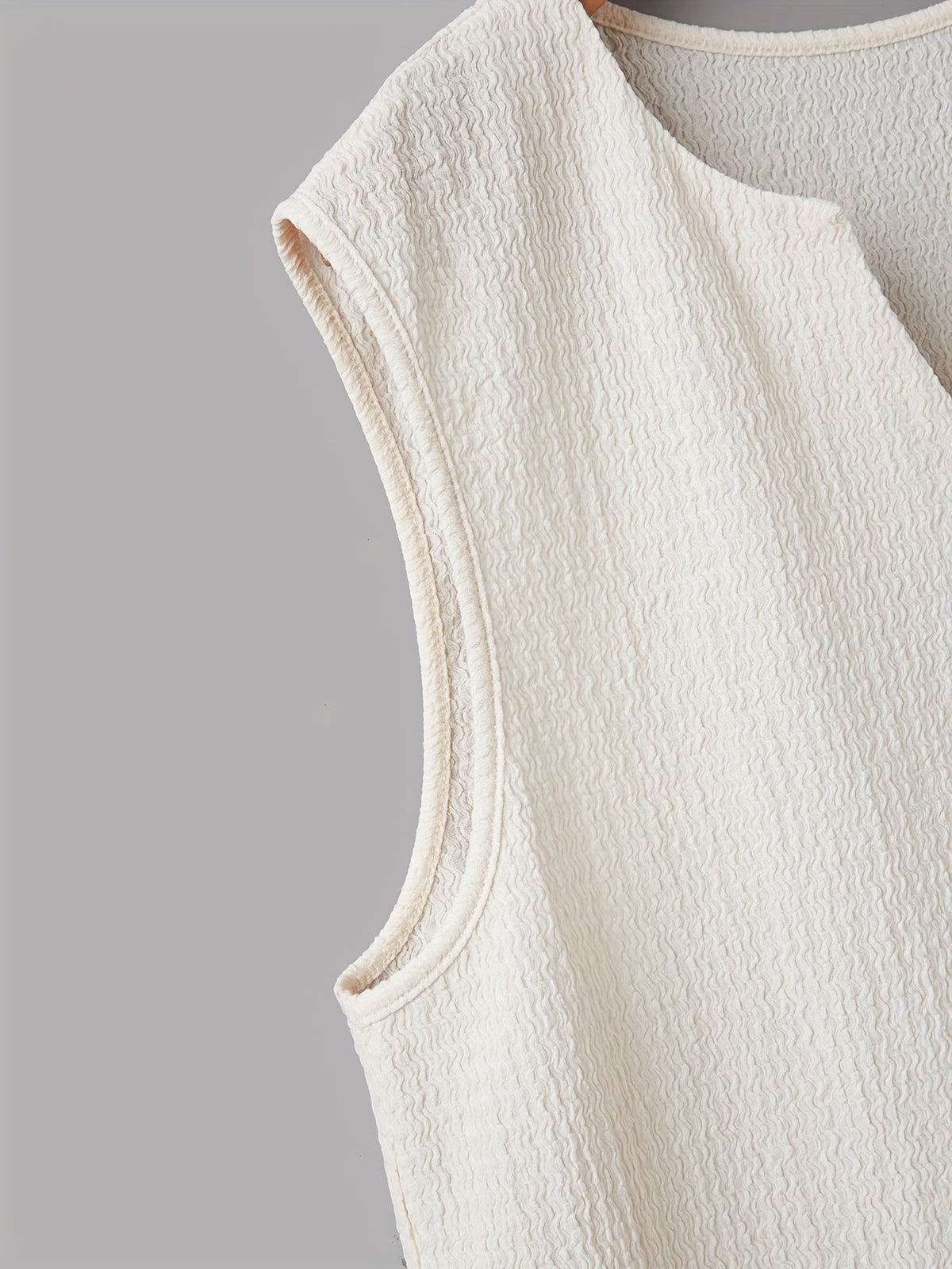 Men's Singlet Top | V-Neck Sleeveless Knit