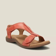 Women's Slide | T-Strap Arch Support Leather Cushioned