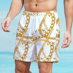 Men's Swimwear | Striped Quick Dry Drawstring Mesh Lined