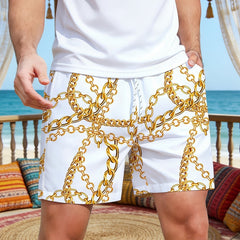 Men's Swimwear | Striped Quick Dry Drawstring Mesh Lined