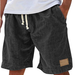 Men's Linen Shorts | Drawstring Waist Relaxed Fit Side Pockets