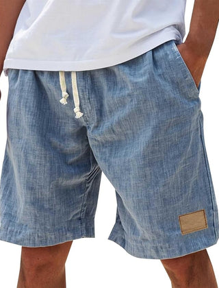 Men's Linen Shorts | Drawstring Waist Relaxed Fit Side Pockets