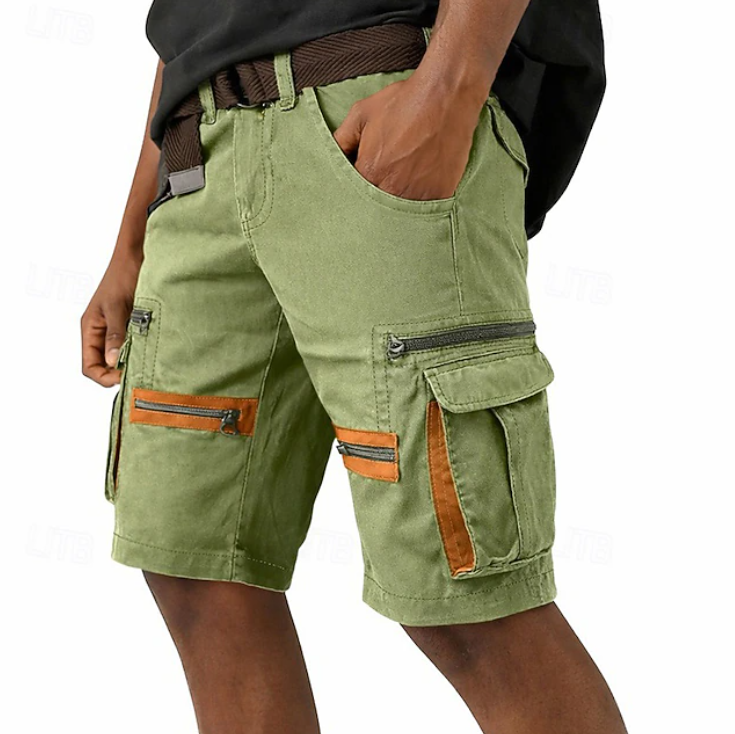Men's Cargo Shorts | Denim Cargo Pockets Belted