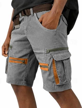 Men's Cargo Shorts | Denim Cargo Pockets Belted