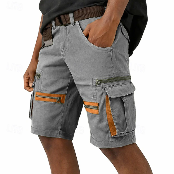 Men's Cargo Shorts | Denim Cargo Pockets Belted