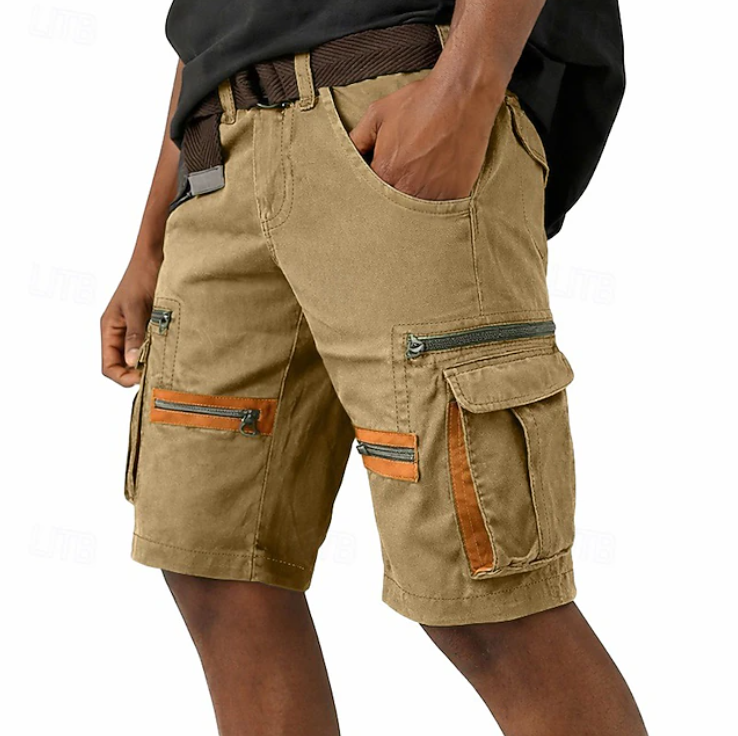 Men's Cargo Shorts | Denim Cargo Pockets Belted