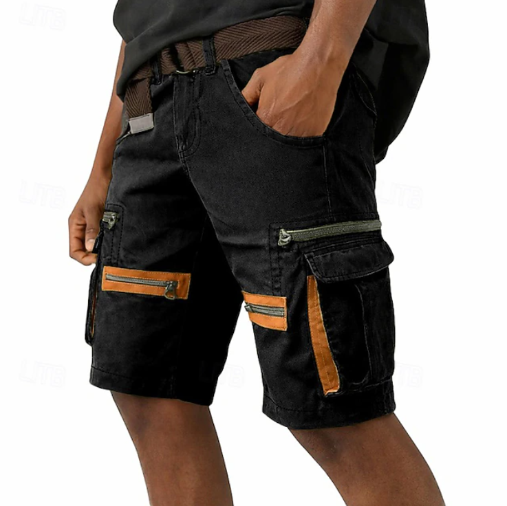 Men's Cargo Shorts | Denim Cargo Pockets Belted