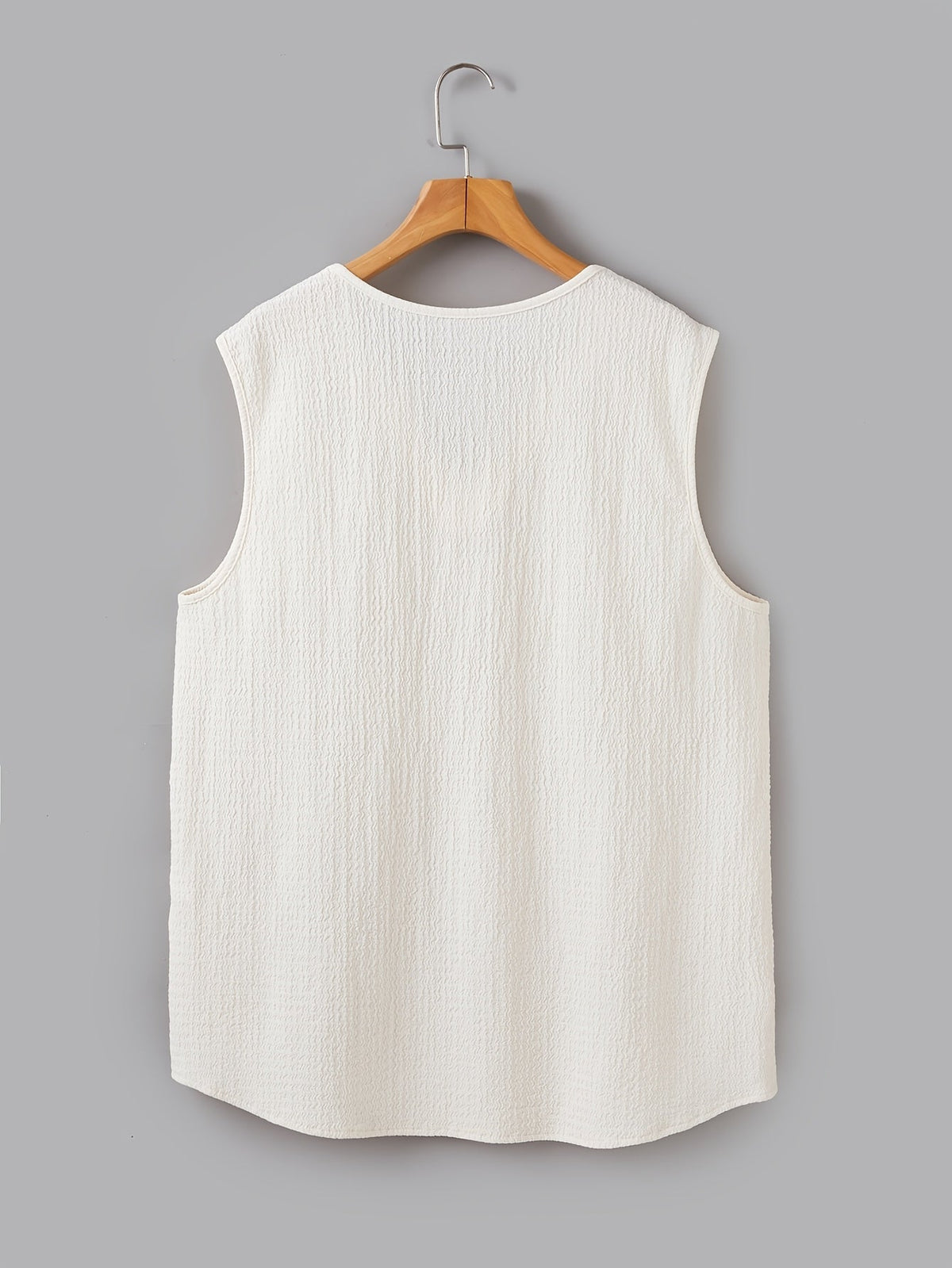 Men's Singlet Top | V-Neck Sleeveless Knit