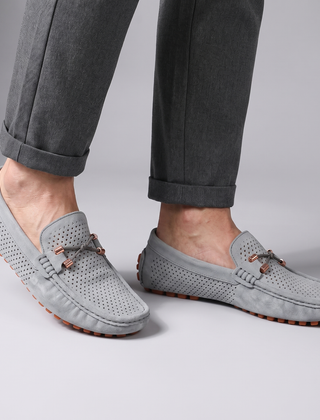 Gianni | Perforated Leather Loafers – Elegant Slip-On Style for Men