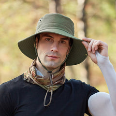 Men's Bucket Hat | Wide Brim Adjustable Chin Strap